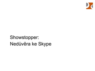 Showstopper: Nedůvěra ke Skype 