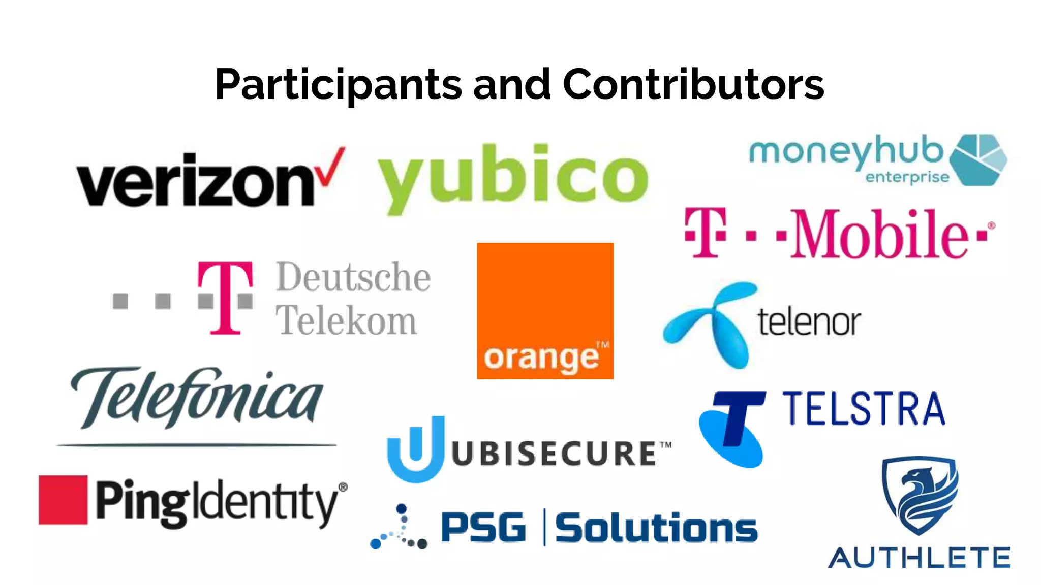 Participants and Contributors
 