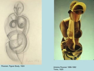 Pevsner, Figure Study, 1924
Antoine Pevsner 1886-1962
Torso, 1925
 
