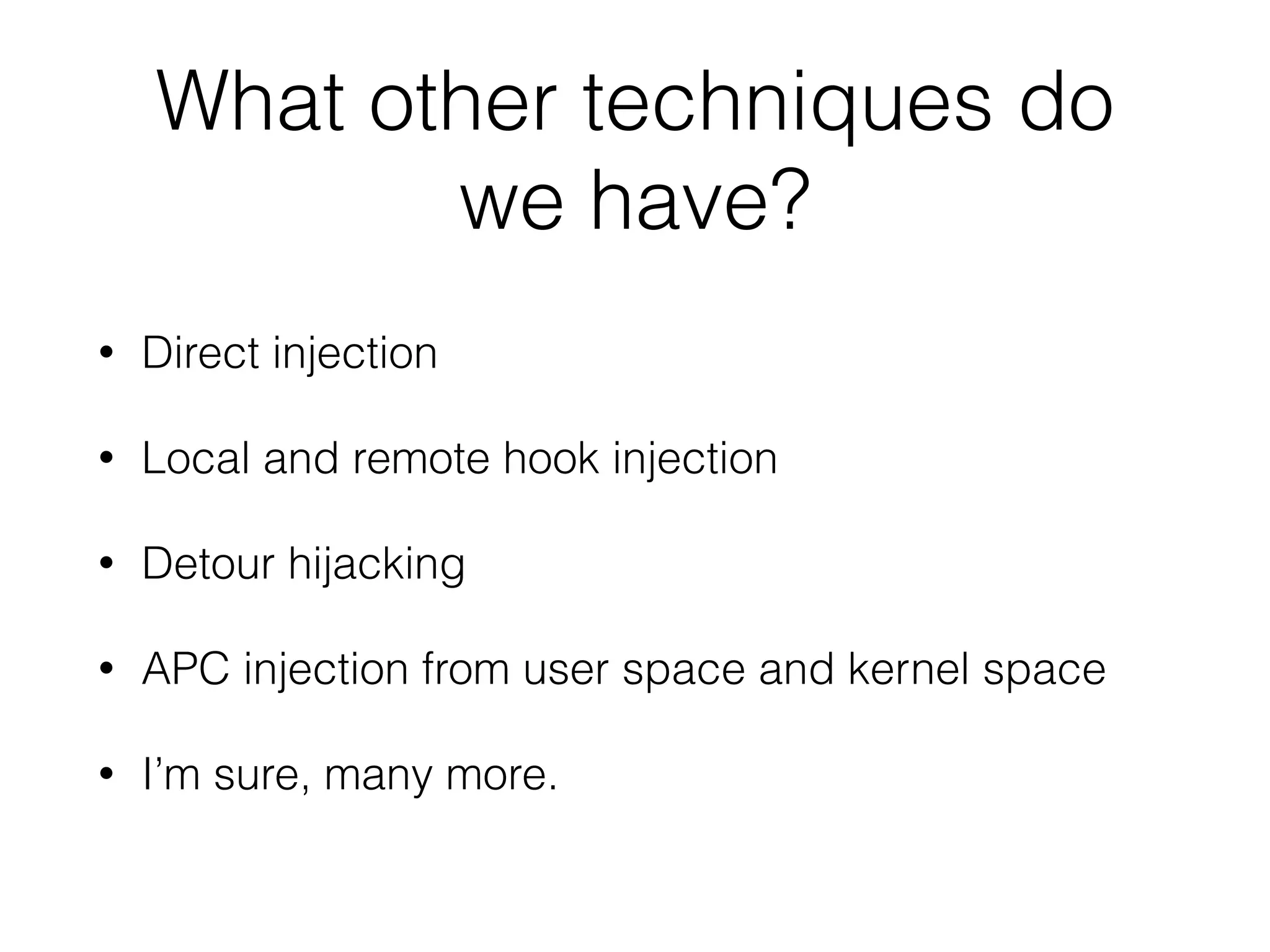 Process replacement -
code constructs
 