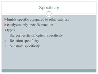 Reaction Specificity Example Modue-1 enzyme_classsification_and_properties_.pptx