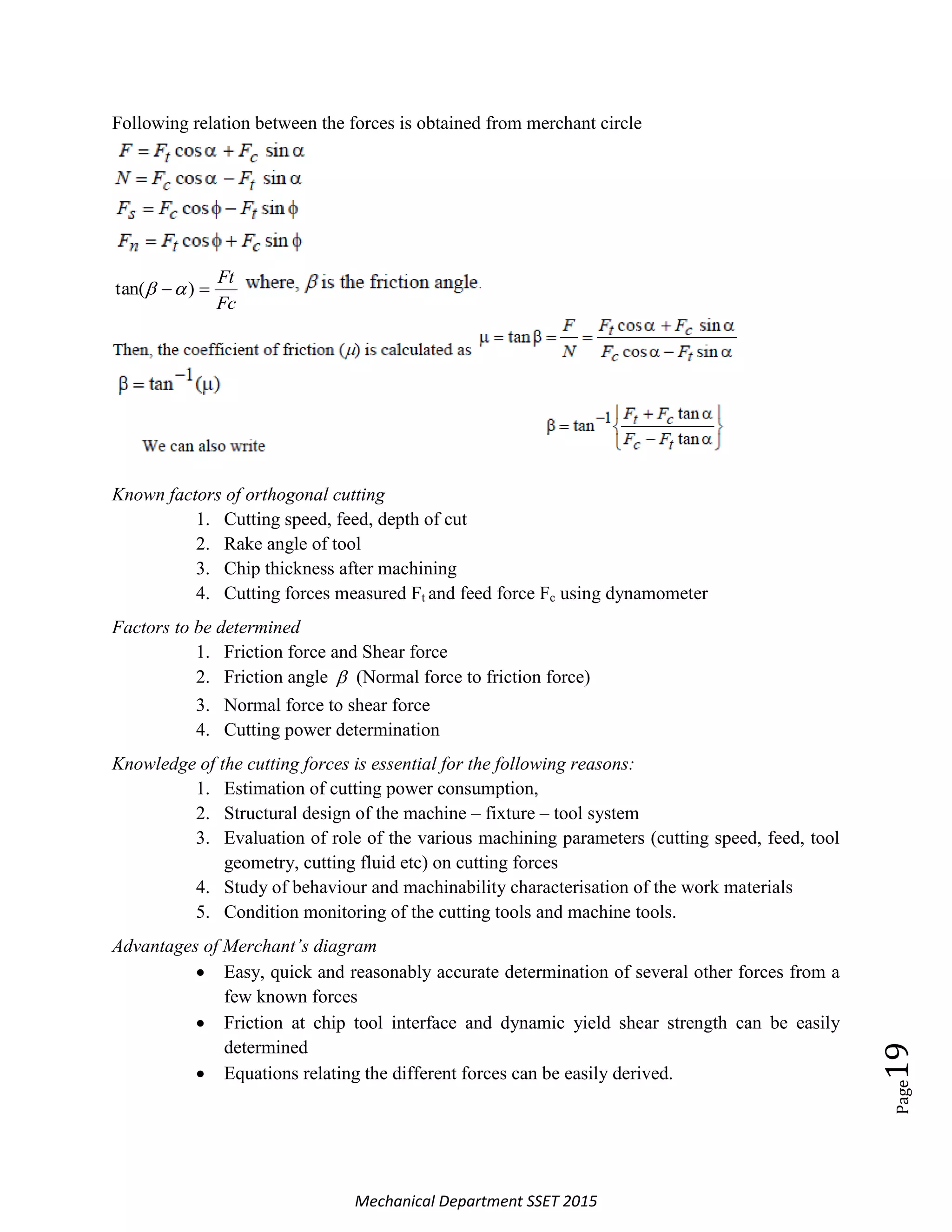 Theory of metal cutting MG University(S8 Production Notes) | PDF
