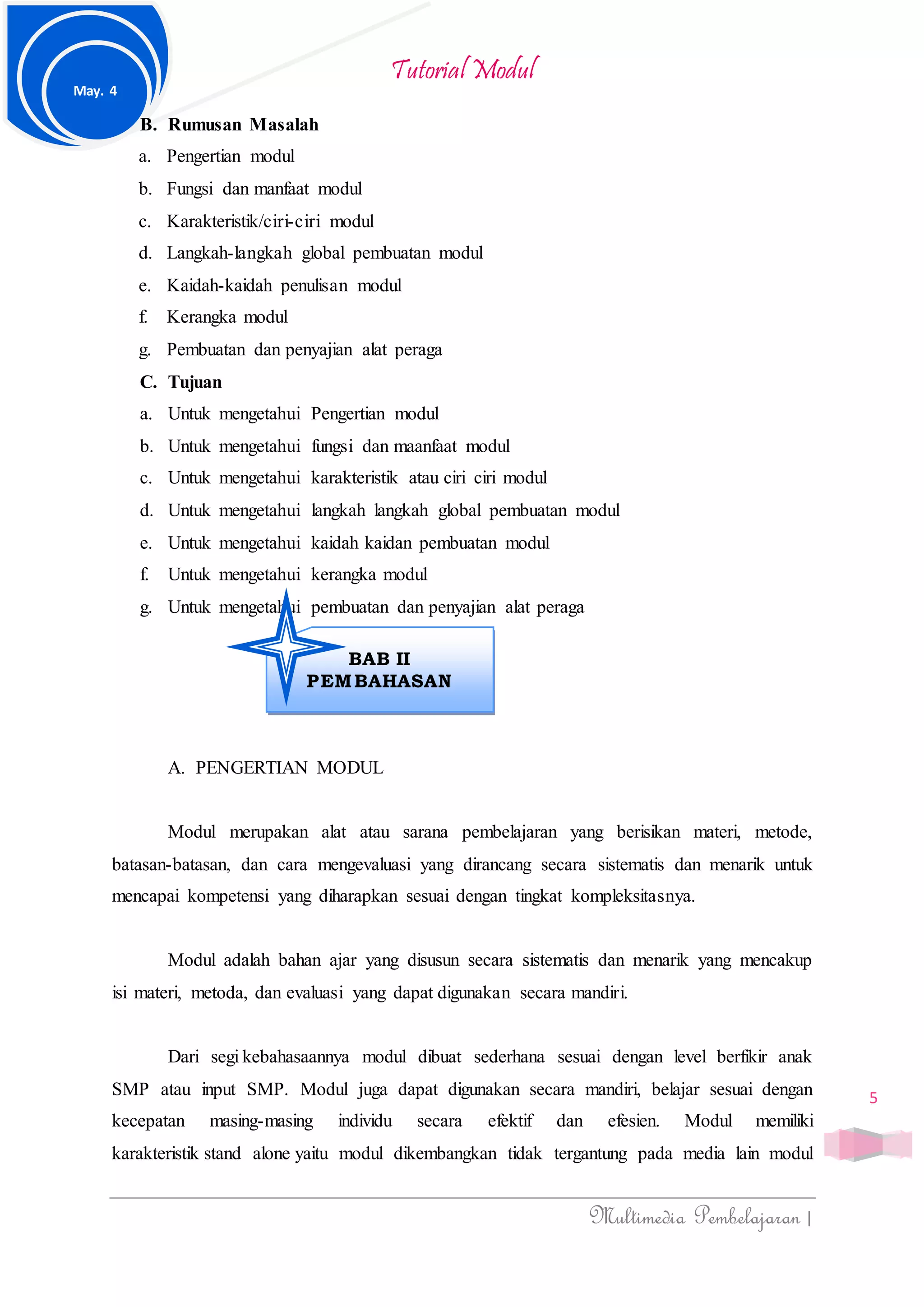 tutorial pembuatan modul | DOCX