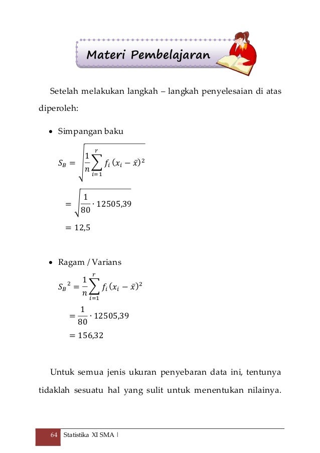 Modul statistika kelas XI