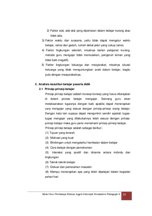 Modul Inggris KKA-2 KOMPETENSI PEDAGOGIK KARAKTERISTIK 