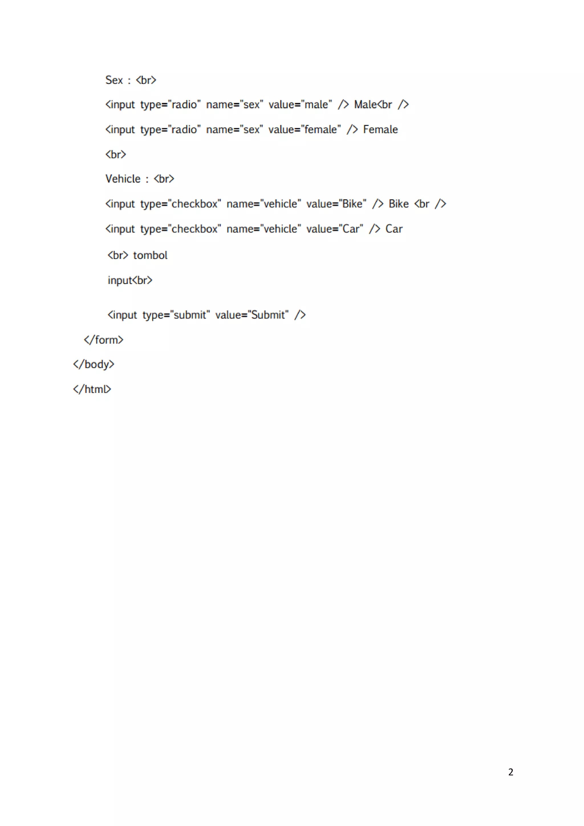 Modul 2-form html-css | PDF