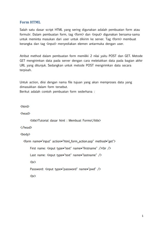 Modul 2-form html-css | PDF