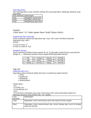 Modul 2a html | PDF