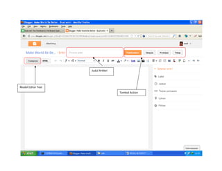 Judul Artikel 

Model Editor Text 
Tombol Action 

 

 