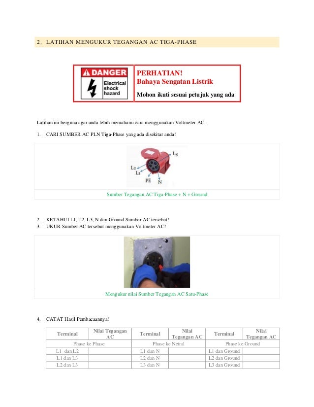 3 mengukur phase cara Modul menggunakan volt meter cara ac