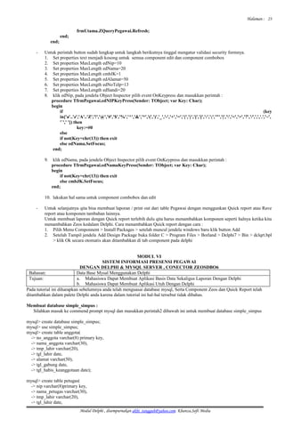 Modul Delphi ,buat pemula | PDF