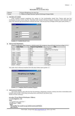 Modul Delphi ,buat pemula | PDF