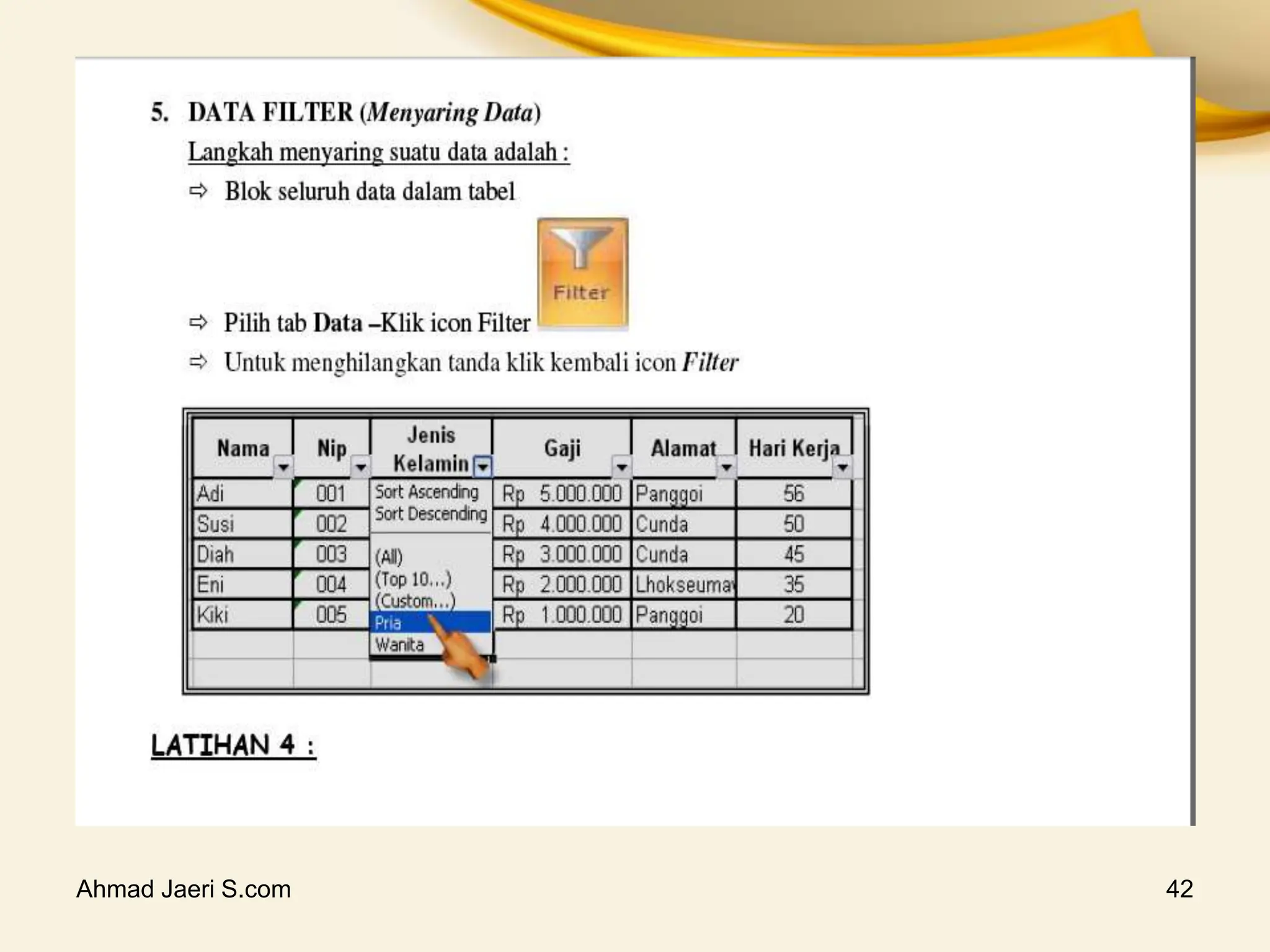 Modul microsoft excel ppt ppt