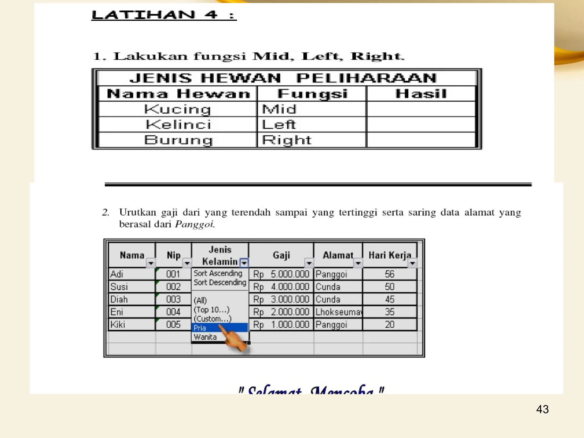 Modul excel dasar pptmodul excel dasar ppt