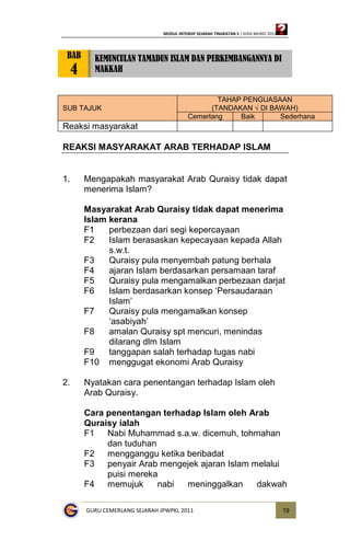 Jawapan Strategi Tuntas A Sejarah Tingkatan 4