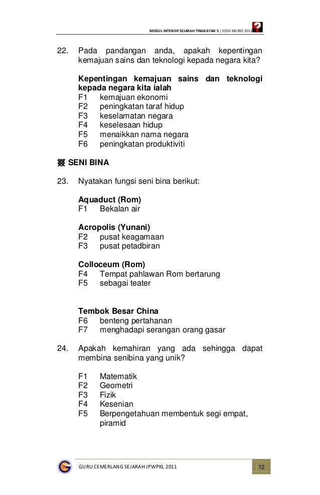 Modul intensif t4 jawapan