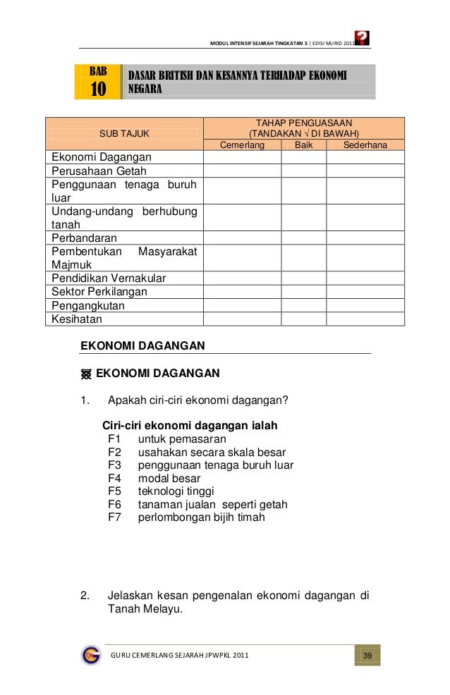 Modul Intensif Sejarah Tingkatan 4 (Jawapan) Modul Intensif Sejarah Tingkatan 4 (Jawapan)