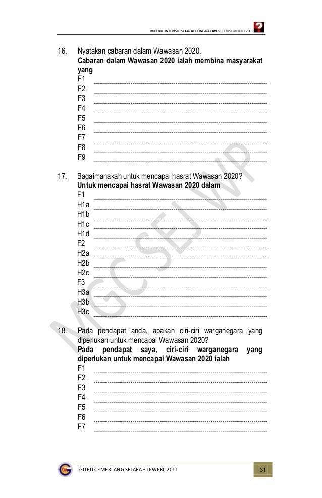 Modul Intensif T5 (Soalan)