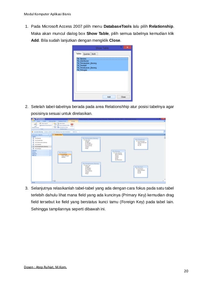 membuat aplikasi stok barang dengan access 2007