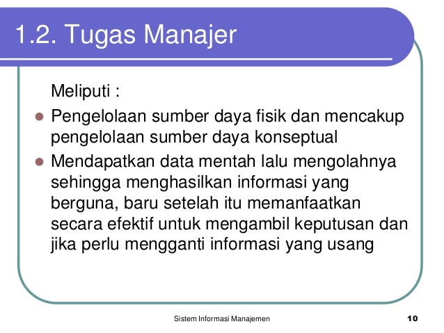 Sistem Informasi Manajemen Sistem Informasi Manajemen