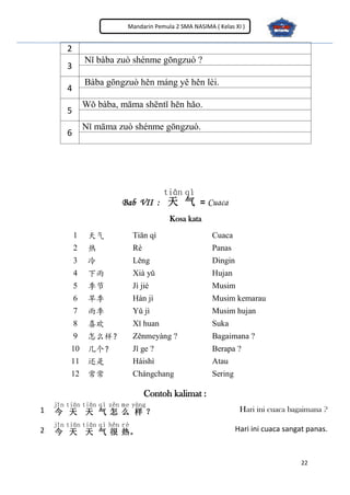 Modul Mandarin Kelas Xi Sma Nasima Flipbook Pdf Compress Pdf