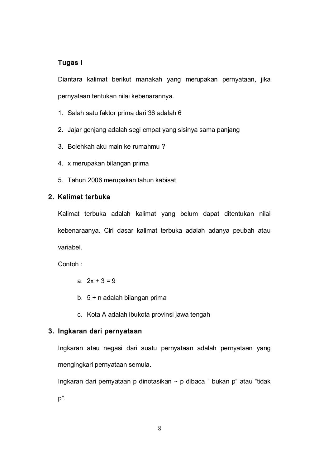 Modul matematikakelasxlogika