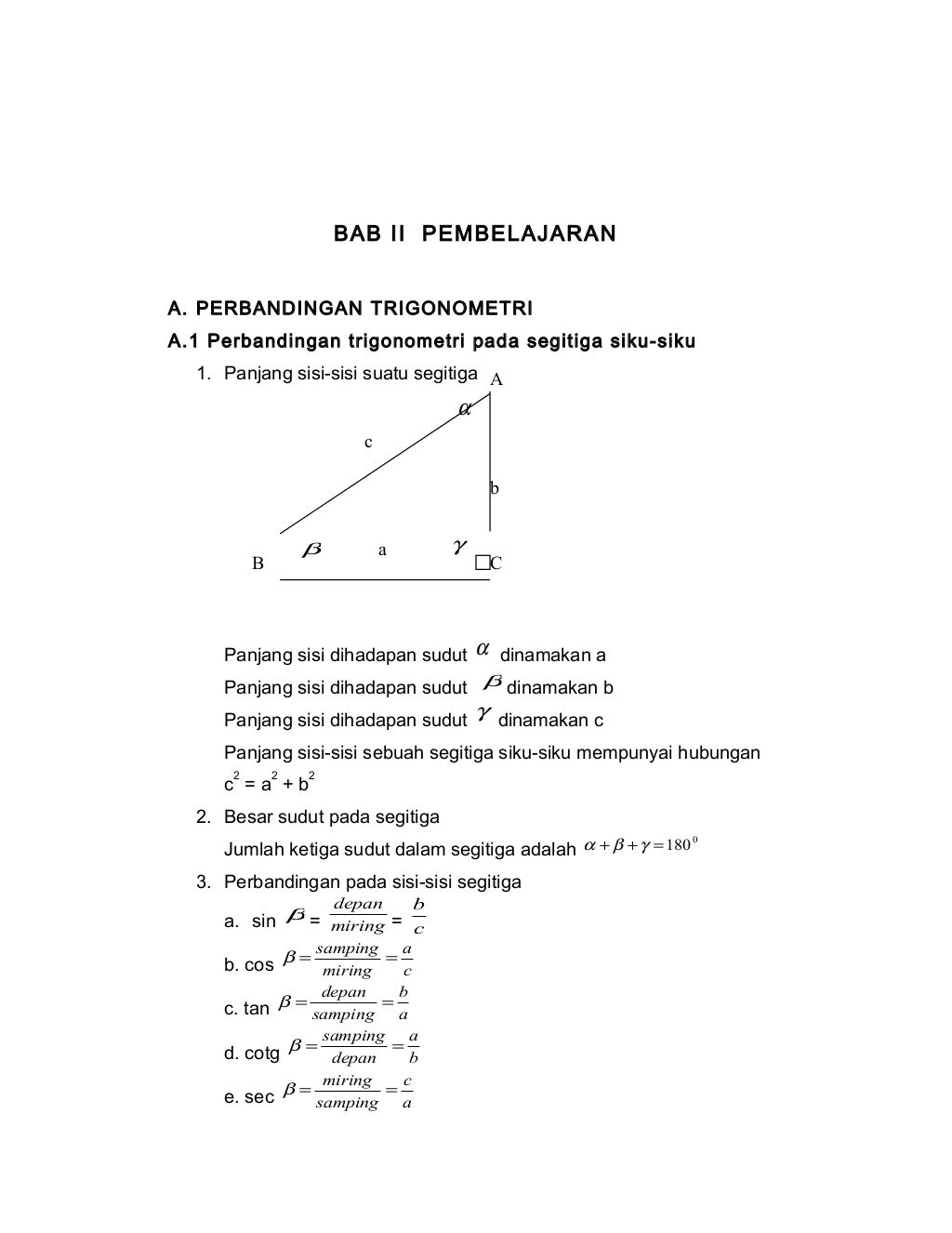 Modul matematikakelasxitrigonometri