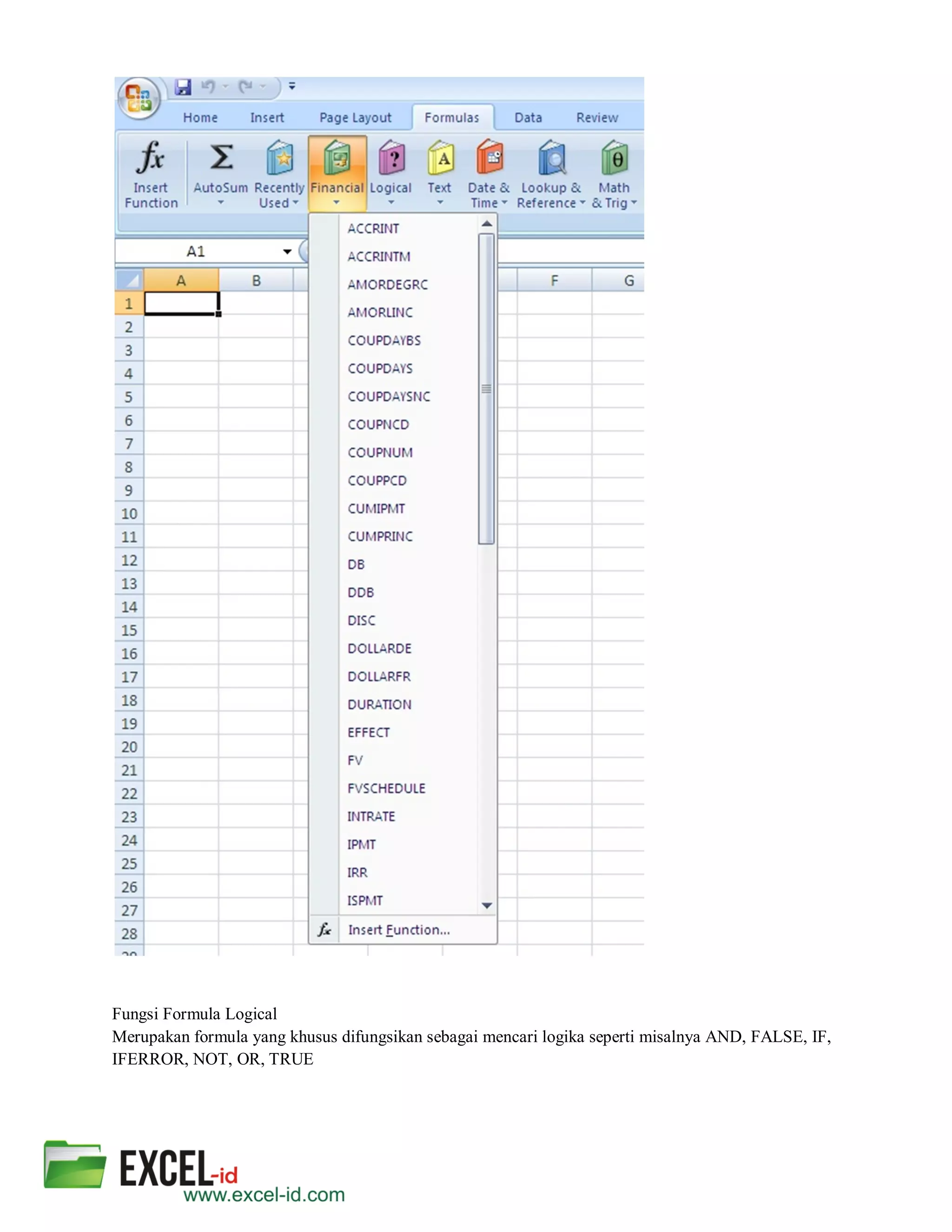 Modul mengenal berbagai rumus excel dan fungsinya | PDF