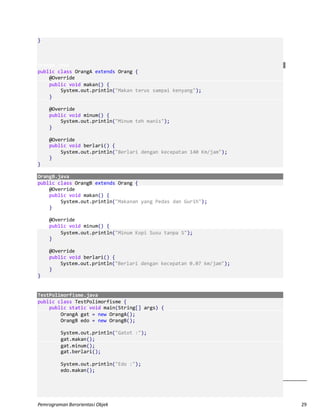 Modul Pemrograman Berorientasi Objek | PDF