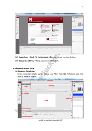 Log On Flash Cs3 Introduction.pdf Modul pelatihan-adobe-flash-cs3-professional | PDF