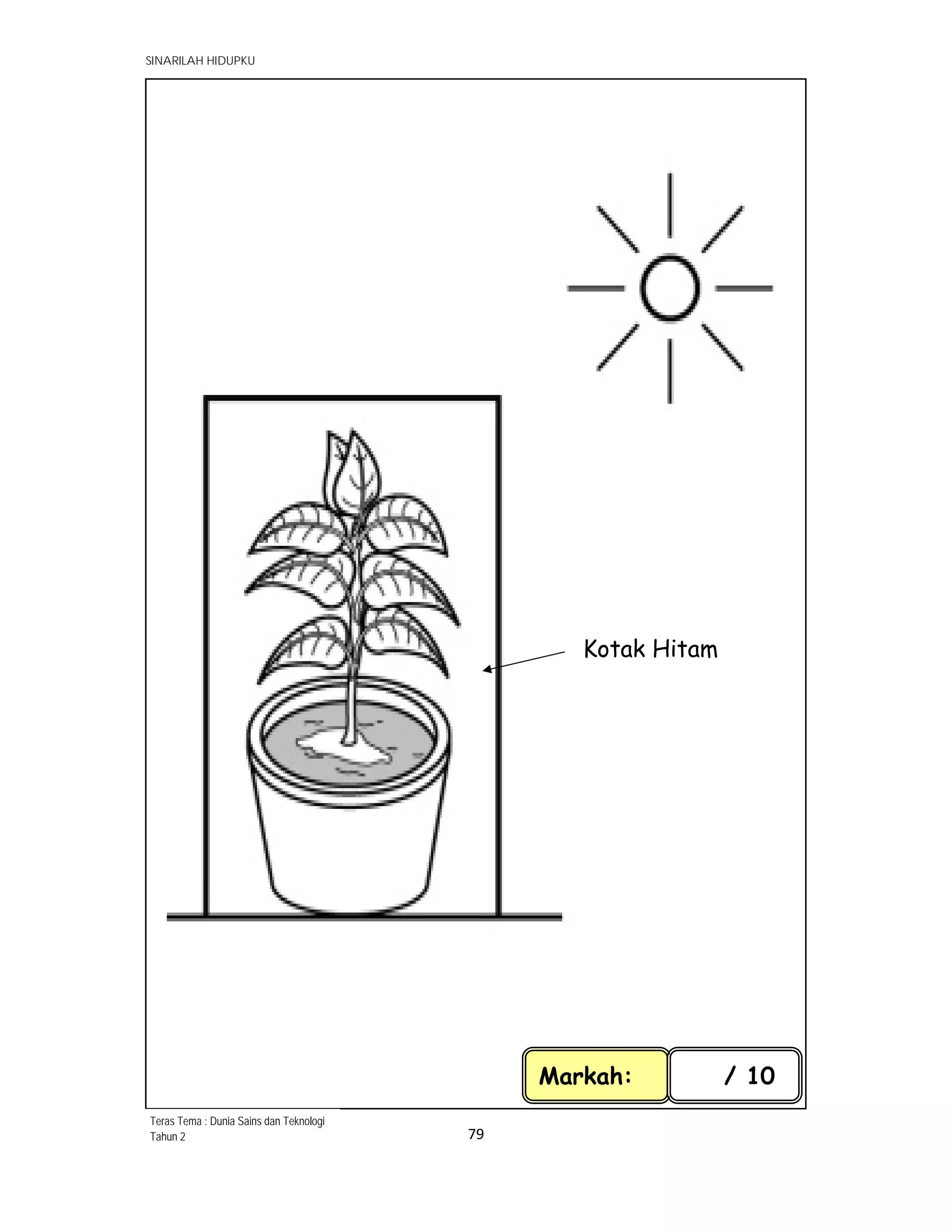 SINARILAH HIDUPKU
79 
 
Markah: / 10
Kotak Hitam
Teras Tema : Dunia Sains dan Teknologi
Tahun 2
 
