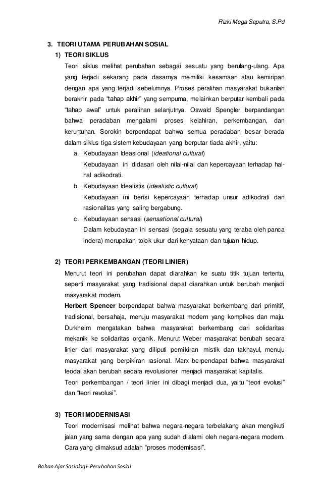 Modul Perubahan Sosial Modul Perubahan Sosial