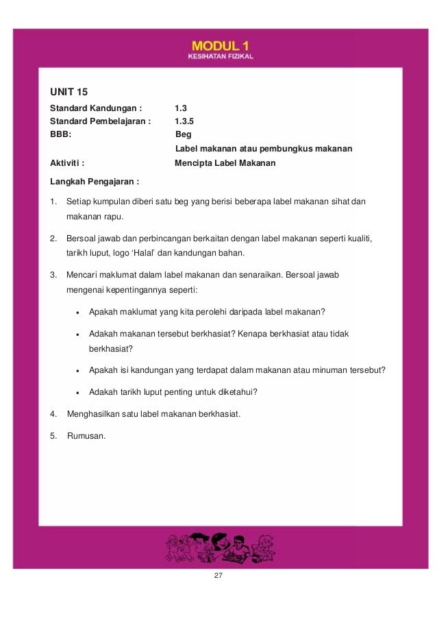 MODUL PENGAJARAN DAN PEMBELAJARAN KSSR TAHUN 4 2015