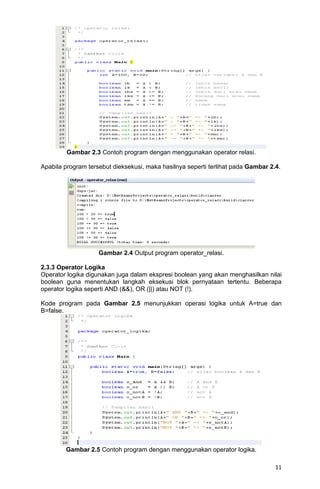 Modul praktikum-pemrograman java dgn netbeans | PDF