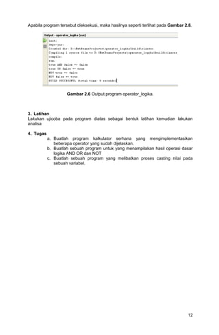 Modul praktikum-pemrograman java dgn netbeans | PDF
