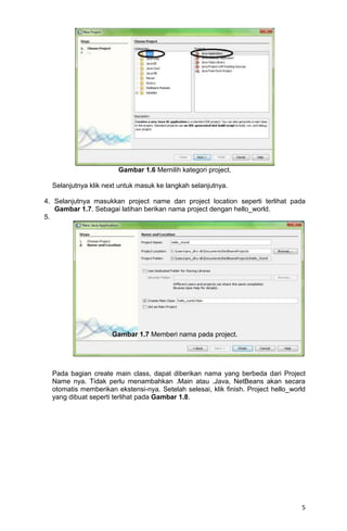 Modul praktikum-pemrograman java dgn netbeans | PDF