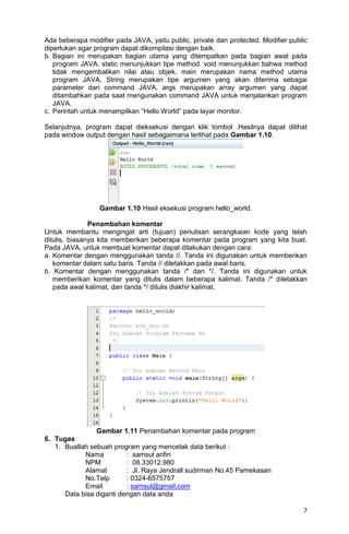 Modul praktikum-pemrograman java dgn netbeans | PDF