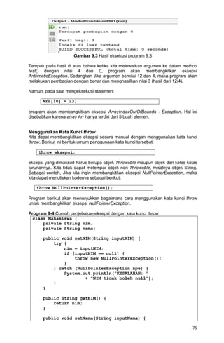 Modul praktikum-pemrograman java dgn netbeans | PDF
