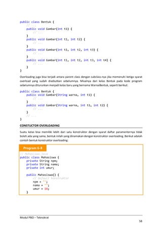 Modul PBO Bab-06 - Polimorfisme (Polymorphism) | PDF
