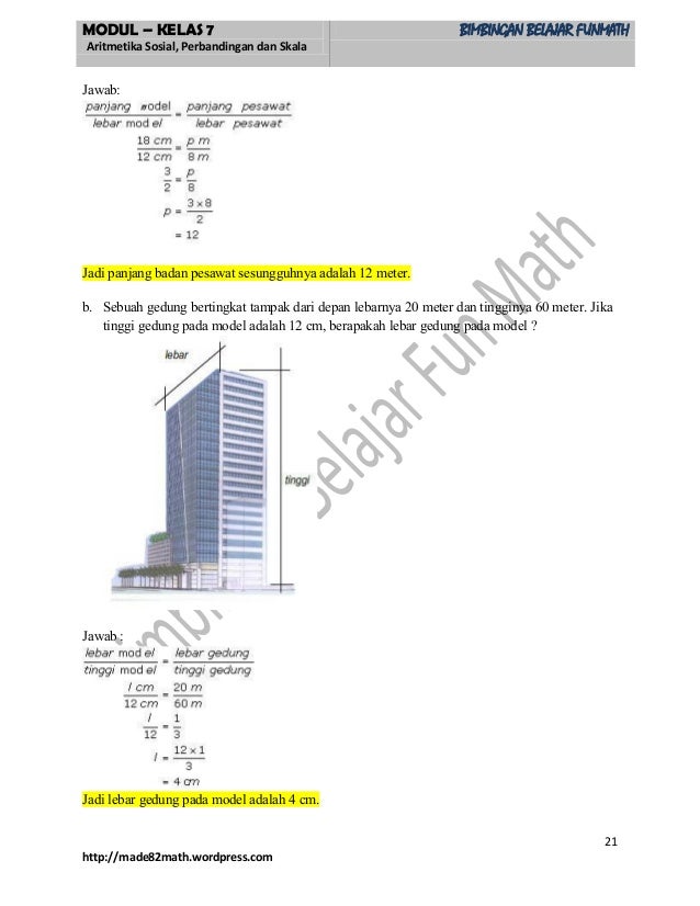 Sebuah Gedung Memiliki Tinggi 60 M Dan Lebar 18 M Nasi