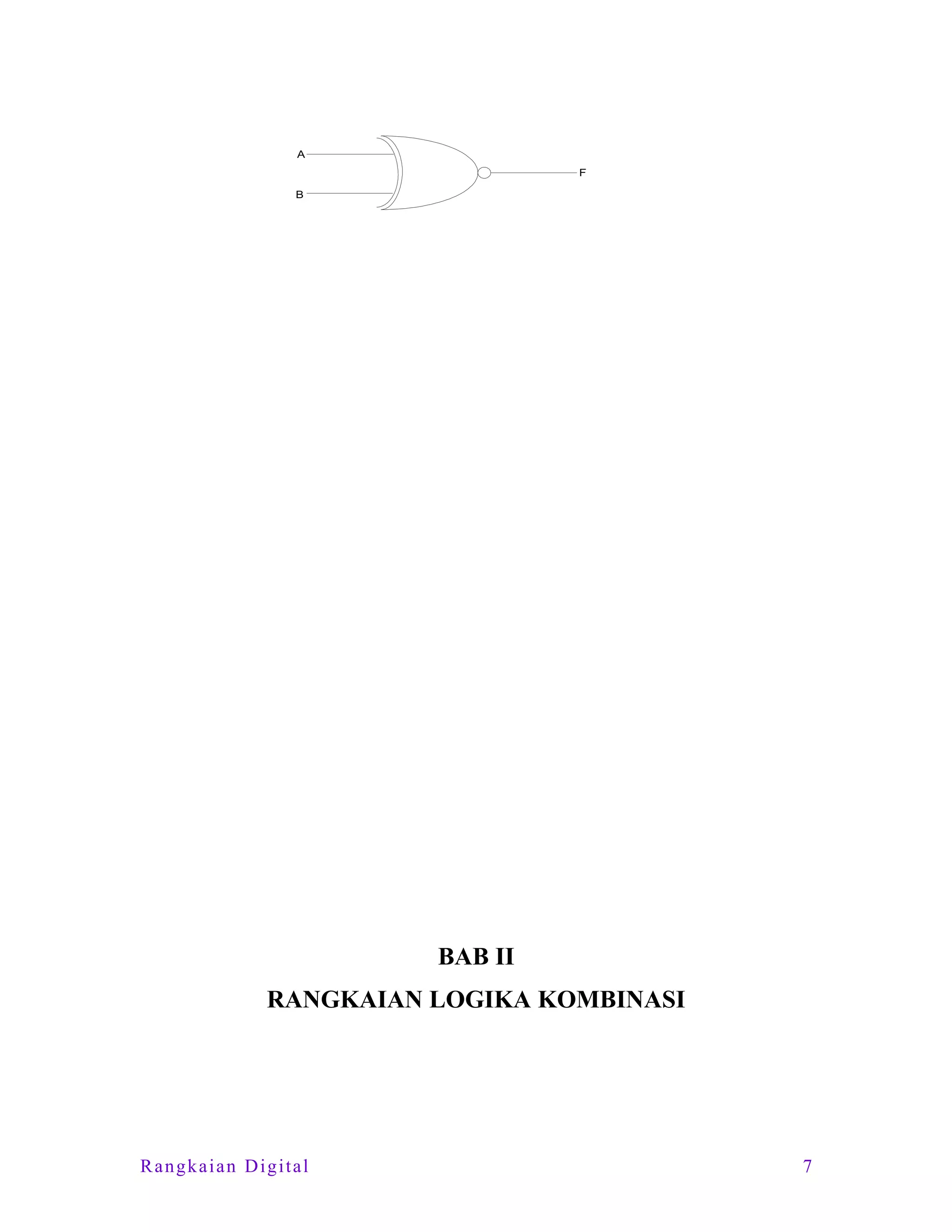 A
F
B

BAB II
RANGKAIAN LOGIKA KOMBINASI

Rangkaian Digital

7

 