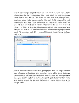 Modul Tutorial Membuat Class pada Visual Studio 2010 | PDF