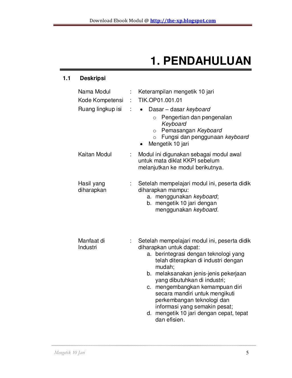 Modul 01 kkpi mengetik 10 jari