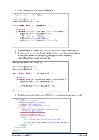 Modul 1 android advanced ui design | PDF