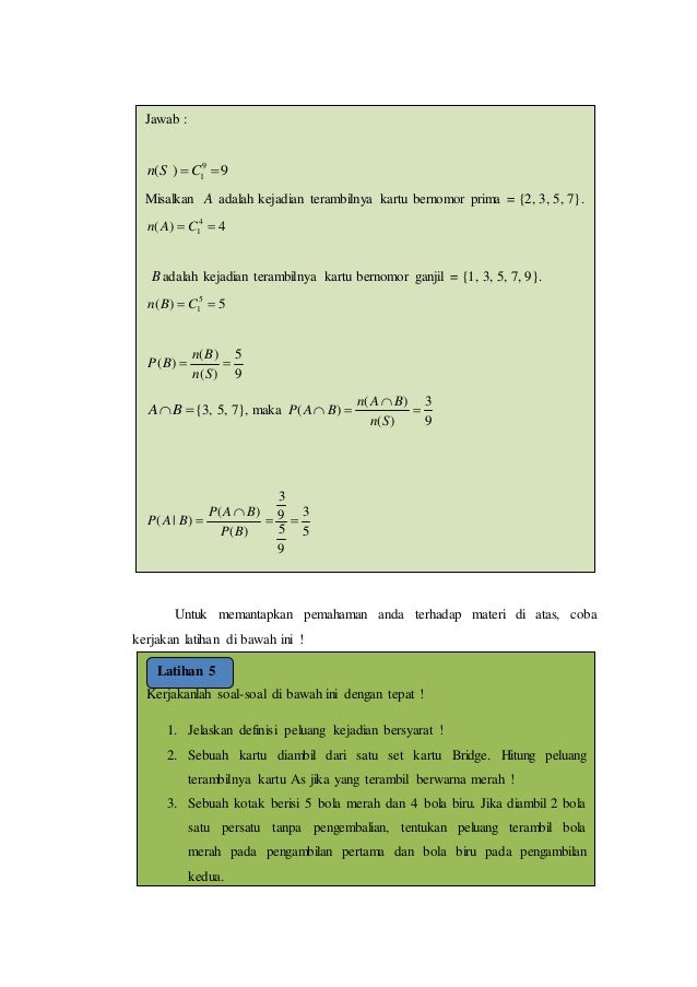 Pelajaran Matematika Rumus Peluang Terambilnya Bola