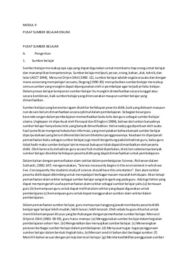 Rangkuman Pendidikan Anak Di Sd Modul 5 Terkait Pendidikan