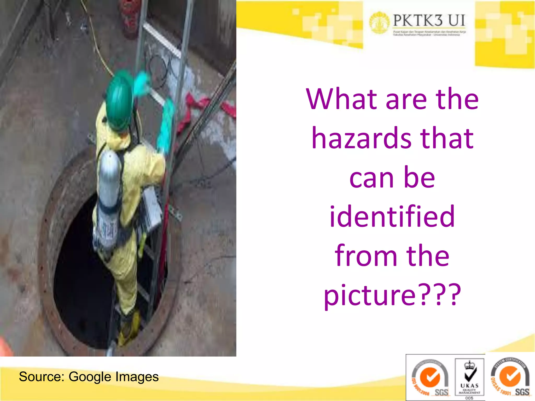 What are the
hazards that
can be
identified
from the
picture???
Source: Google Images
 