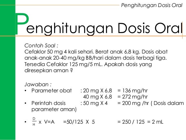 Penghitungan dosis obat