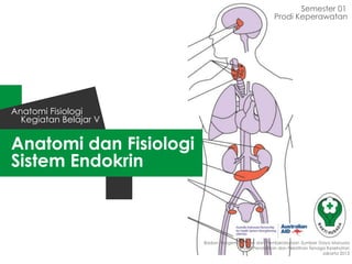 Semester 01
Prodi Keperawatan

Anatomi Fisiologi
Kegiatan Belajar V

Anatomi dan Fisiologi
Sistem Endokrin

Badan Pengembangan dan Pemberdayaan Sumber Daya Manusia
Pusat Pendidikan dan Pelatihan Tenaga Kesehatan
Jakarta 2013

 
