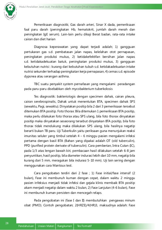 Askep pada pasien dengan gangguan pernafasan akibat peradangan